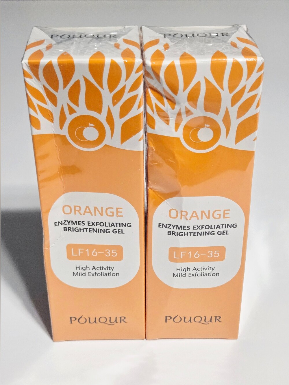 POUQUR Orange Enzyme Exfoliating Brightening Gel 3.5 oz 2 Pack New Sealed
